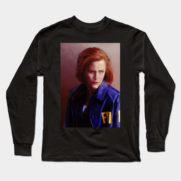 Scully Long Sleeve T-Shirt by cmloweart